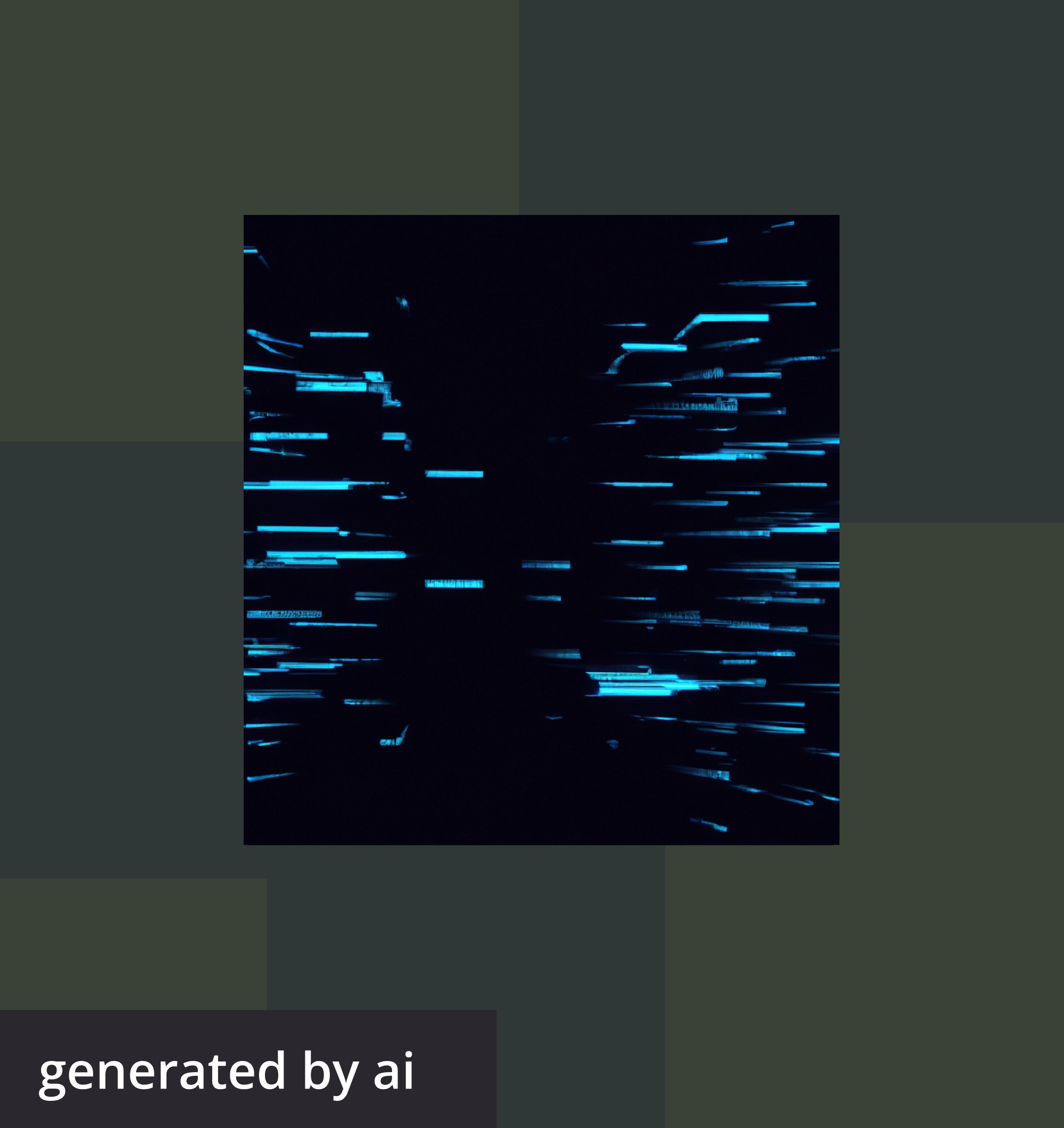 Abstract, futuristic image generated by AI