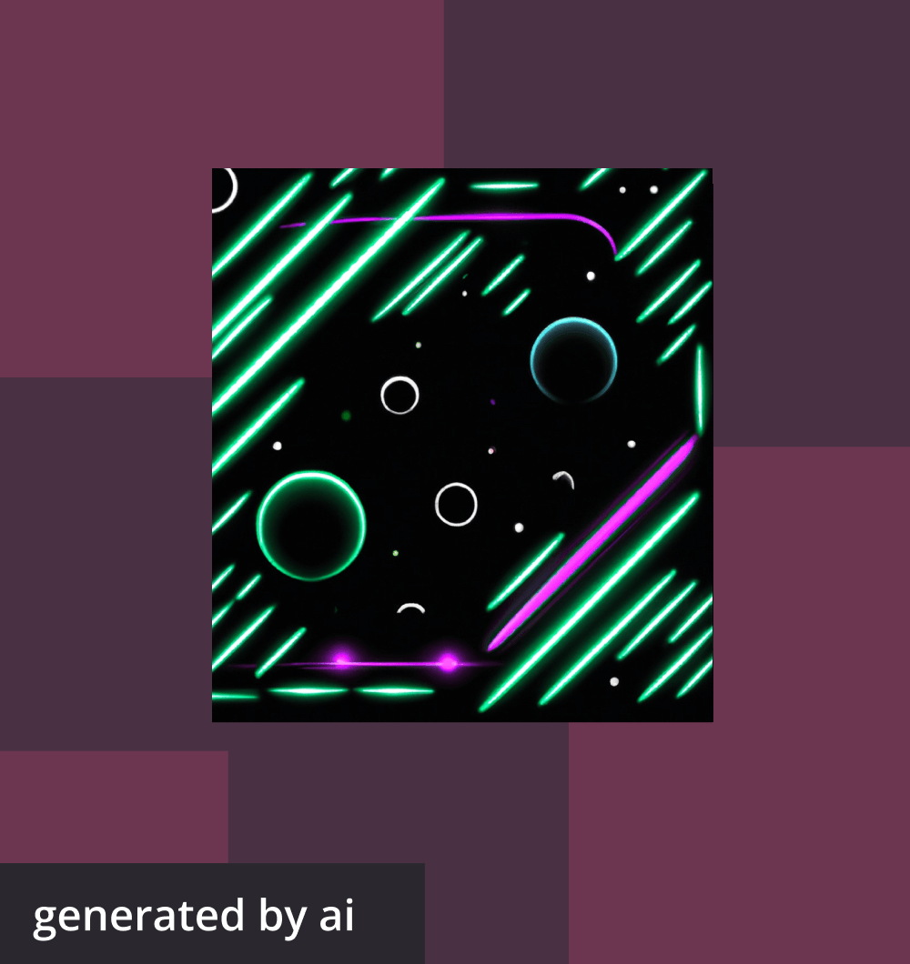 Abstract, futuristic image generated by AI