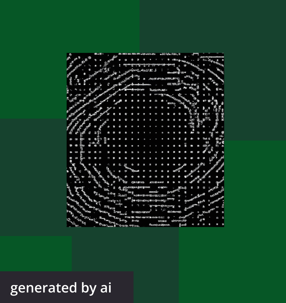 Abstract, futuristic image generated by AI