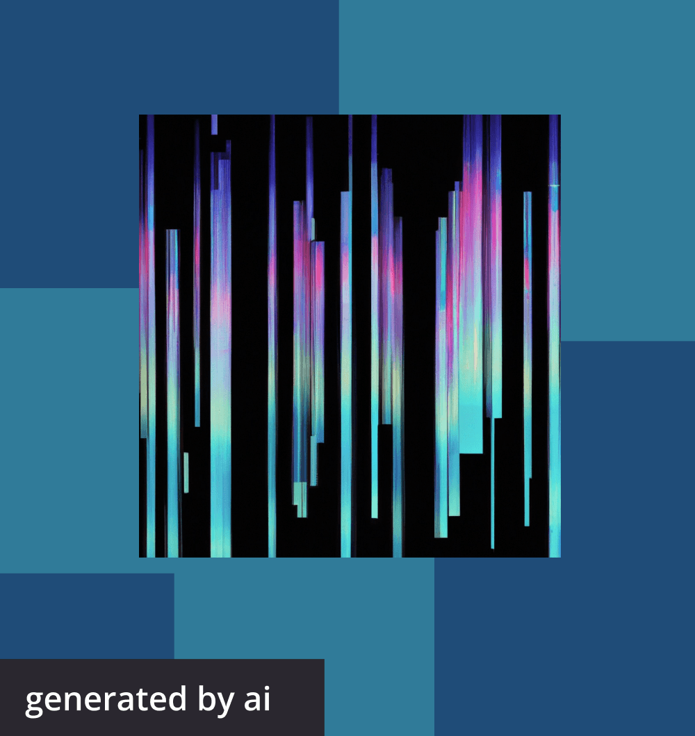 Abstract, futuristic image generated by AI