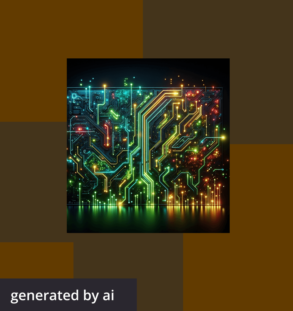 Abstract, futuristic image generated by AI