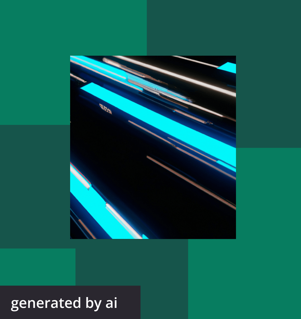 Abstract, futuristic image generated by AI