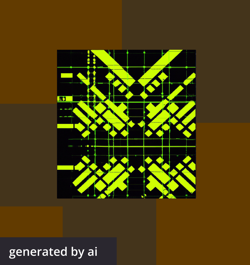 Abstract, futuristic image generated by AI