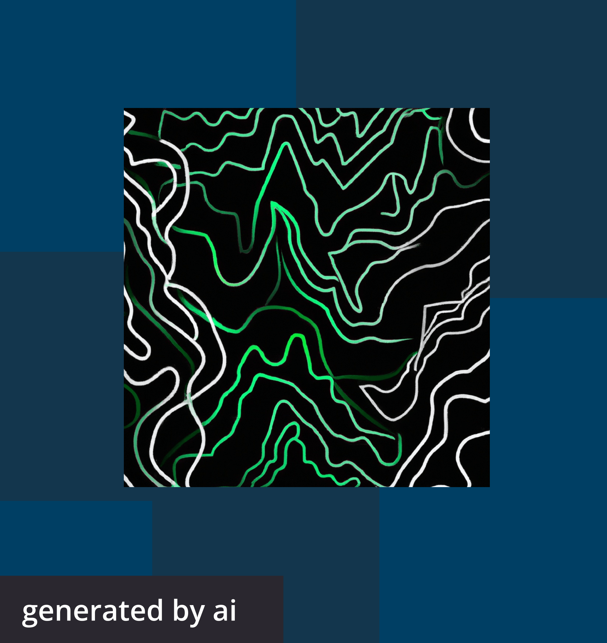 Abstract, futuristic image generated by AI