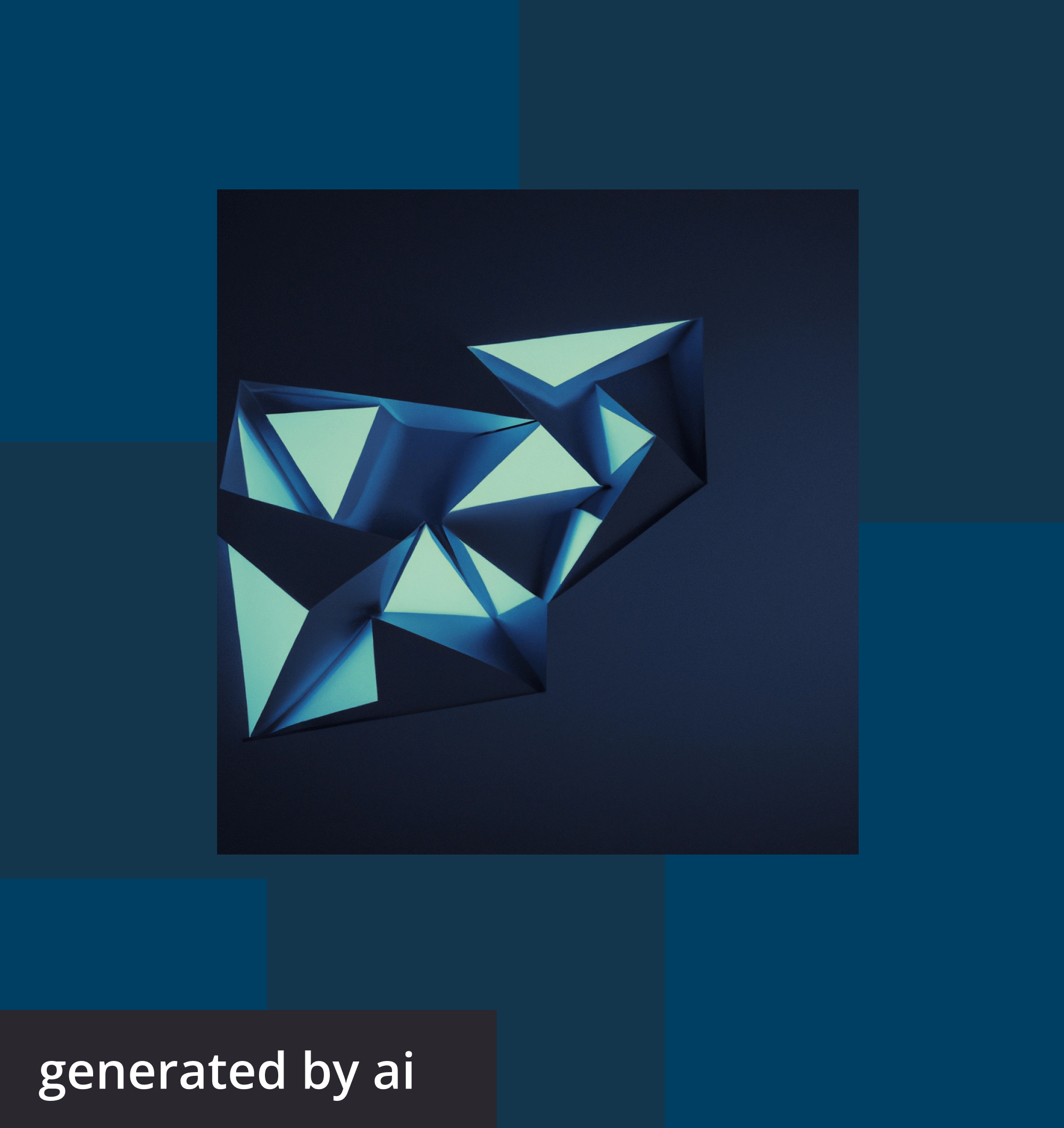 Abstract, futuristic image generated by AI