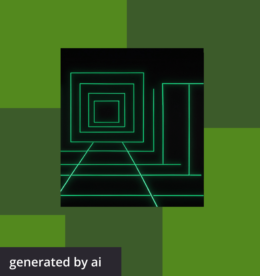 Abstract, futuristic image generated by AI