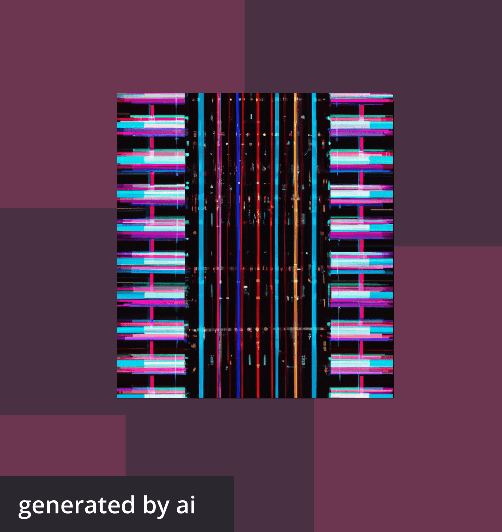 Abstract, futuristic image generated by AI